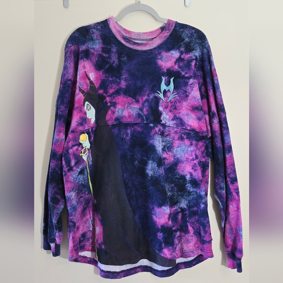 Disney Tops - Disney Parks Maleficent Tie Dye Spirit Jersey Size L